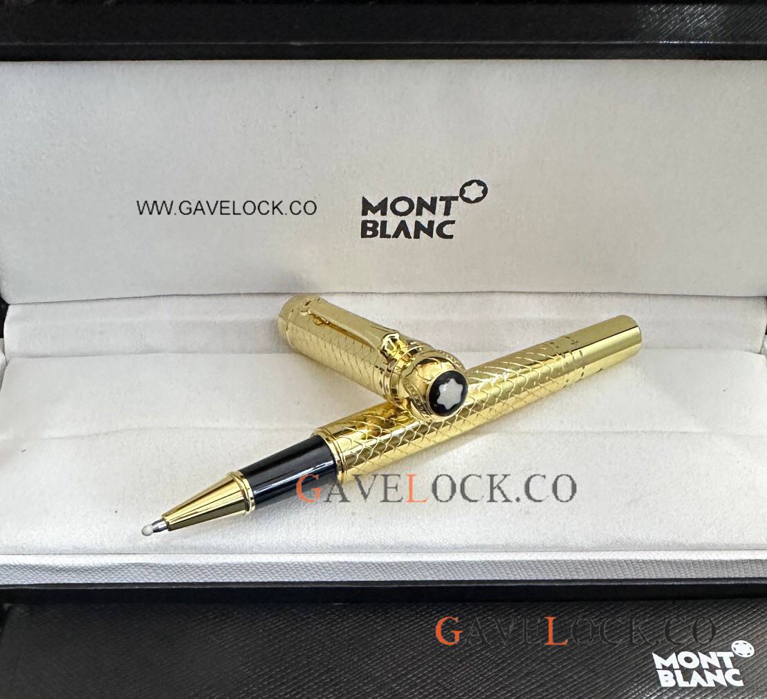 New Copy Montblanc Joseph Ii 4810 All Gold Rollerball Pen for Sale